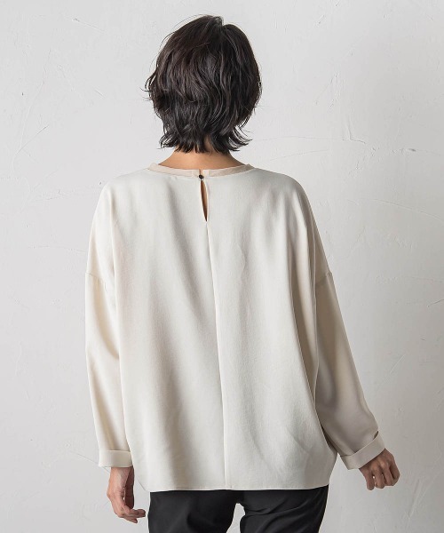 la.f…(ラエフ)の「ハイストレッチカルゼブラウス(シャツ/ブラウス・レディース・ブラック/ライトブルー/オフホワイト/チャコールグレー・9号)」の12枚目の写真
