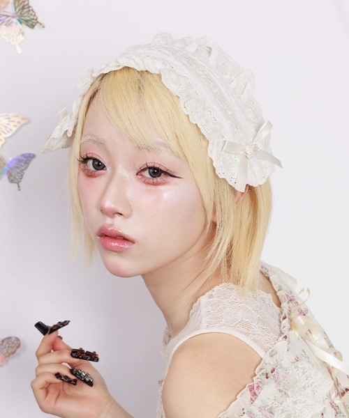 コットンレースヘッドドレス（その他ヘアアクセサリー）｜myu:loret