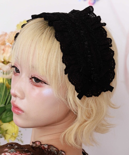 コットンレースヘッドドレス（その他ヘアアクセサリー）｜myu:loret