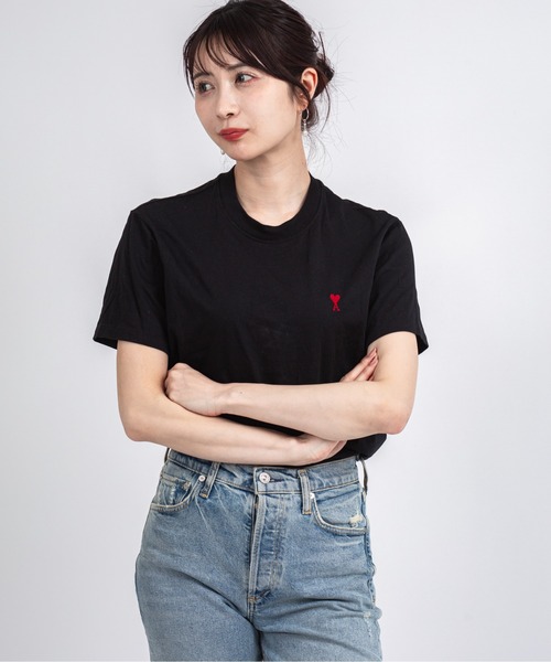 AMI Alexandre Mattiussi(アミアレクサンドルマテュッシ)の「【Ami Paris】オーガニックコットンTシャツ ユニセックス 半袖Tシャツ(Tシャツ/カットソー・レディース・ホワイト/ブラック・S/M/L/XL/XS/XXS)」の20枚目の写真