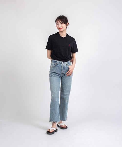 AMI Alexandre Mattiussi(アミアレクサンドルマテュッシ)の「【Ami Paris】オーガニックコットンTシャツ ユニセックス 半袖Tシャツ(Tシャツ/カットソー・レディース・ホワイト/ブラック・S/M/L/XL/XS/XXS)」の19枚目の写真