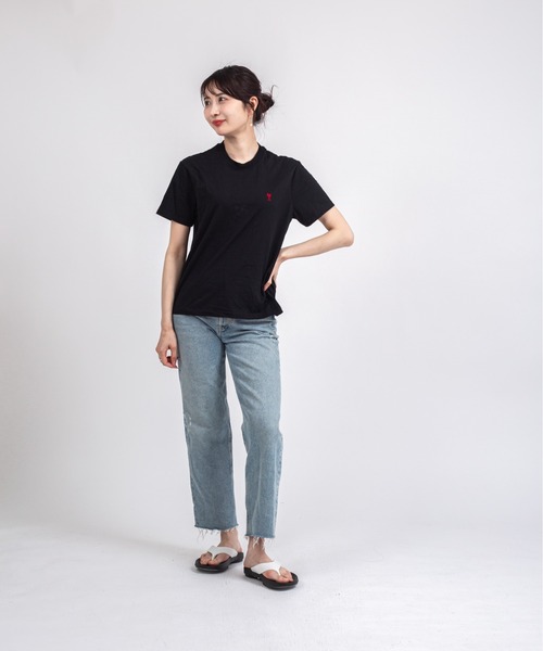 AMI Alexandre Mattiussi(アミアレクサンドルマテュッシ)の「【Ami Paris】オーガニックコットンTシャツ ユニセックス 半袖Tシャツ(Tシャツ/カットソー・レディース・ホワイト/ブラック・S/M/L/XL/XS/XXS)」の16枚目の写真