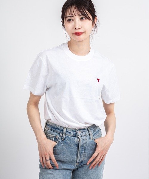 AMI Alexandre Mattiussi(アミアレクサンドルマテュッシ)の「【Ami Paris】オーガニックコットンTシャツ ユニセックス 半袖Tシャツ(Tシャツ/カットソー・レディース・ホワイト/ブラック・S/M/L/XL/XS/XXS)」の15枚目の写真