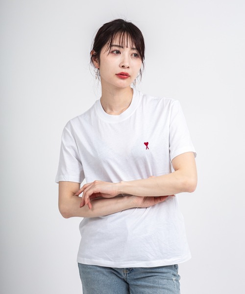 AMI Alexandre Mattiussi(アミアレクサンドルマテュッシ)の「【Ami Paris】オーガニックコットンTシャツ ユニセックス 半袖Tシャツ(Tシャツ/カットソー・レディース・ホワイト/ブラック・S/M/L/XL/XS/XXS)」の12枚目の写真