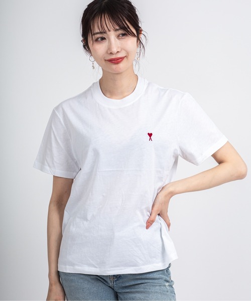 AMI Alexandre Mattiussi(アミアレクサンドルマテュッシ)の「【Ami Paris】オーガニックコットンTシャツ ユニセックス 半袖Tシャツ(Tシャツ/カットソー・レディース・ホワイト/ブラック・S/M/L/XL/XS/XXS)」の11枚目の写真