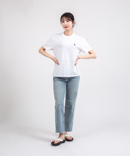 AMI Alexandre Mattiussi(アミアレクサンドルマテュッシ)の「【Ami Paris】オーガニックコットンTシャツ ユニセックス 半袖Tシャツ(Tシャツ/カットソー・レディース・ホワイト/ブラック・S/M/L/XL/XS/XXS)」の10枚目の写真