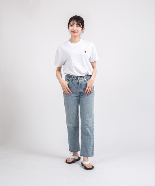 AMI Alexandre Mattiussi(アミアレクサンドルマテュッシ)の「【Ami Paris】オーガニックコットンTシャツ ユニセックス 半袖Tシャツ(Tシャツ/カットソー・レディース・ホワイト/ブラック・S/M/L/XL/XS/XXS)」の6枚目の写真