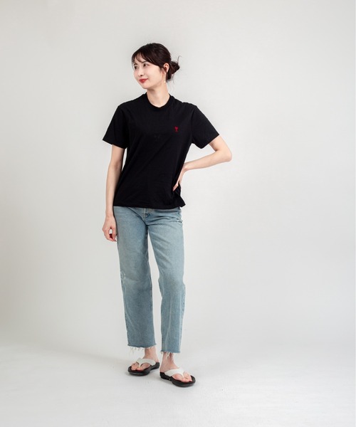 AMI Alexandre Mattiussi(アミアレクサンドルマテュッシ)の「【Ami Paris】オーガニックコットンTシャツ ユニセックス 半袖Tシャツ(Tシャツ/カットソー・レディース・ホワイト/ブラック・S/M/L/XL/XS/XXS)」の10枚目の写真