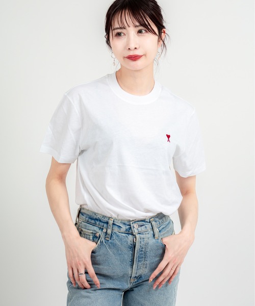 AMI Alexandre Mattiussi(アミアレクサンドルマテュッシ)の「【Ami Paris】オーガニックコットンTシャツ ユニセックス 半袖Tシャツ(Tシャツ/カットソー・レディース・ホワイト/ブラック・S/M/L/XL/XS/XXS)」の13枚目の写真