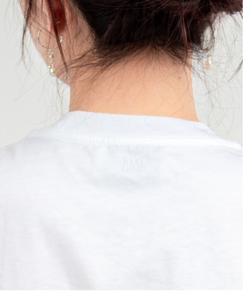 AMI Alexandre Mattiussi(アミアレクサンドルマテュッシ)の「【Ami Paris】オーガニックコットンTシャツ ユニセックス 半袖Tシャツ(Tシャツ/カットソー・レディース・ホワイト/ブラック・S/M/L/XL/XS/XXS)」の12枚目の写真