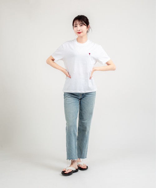 AMI Alexandre Mattiussi(アミアレクサンドルマテュッシ)の「【Ami Paris】オーガニックコットンTシャツ ユニセックス 半袖Tシャツ(Tシャツ/カットソー・レディース・ホワイト/ブラック・S/M/L/XL/XS/XXS)」の17枚目の写真