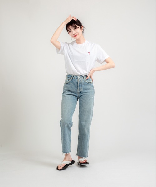 AMI Alexandre Mattiussi(アミアレクサンドルマテュッシ)の「【Ami Paris】オーガニックコットンTシャツ ユニセックス 半袖Tシャツ(Tシャツ/カットソー・レディース・ホワイト/ブラック・S/M/L/XL/XS/XXS)」の19枚目の写真