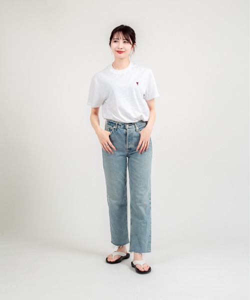 AMI Alexandre Mattiussi(アミアレクサンドルマテュッシ)の「【Ami Paris】オーガニックコットンTシャツ ユニセックス 半袖Tシャツ(Tシャツ/カットソー・レディース・ホワイト/ブラック・S/M/L/XL/XS/XXS)」の20枚目の写真