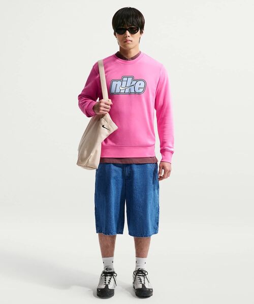 NIKE（ナイキ）の「ナイキ スポーツウェア クラブ メンズ フレンチ テリー クルーネック スウェットシャツ / Nike Sportswear Club Men's French Terry Crew-Neck Sweatshirt IF0698-684 Pinksicle（スウェット・メンズ・ピンク・2XL/XL/L/M/S）」の4枚目の写真