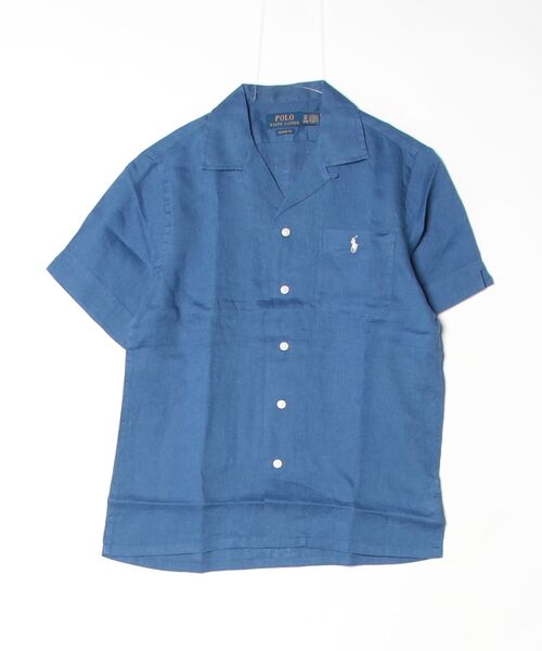 POLO RALPH LAUREN(ポロ ラルフ ローレン)の「クラシック フィット リネン キャンプ シャツ(シャツ/ブラウス・メンズ・ブルー・L/M/S/XS/XL/XXL)」の7枚目の写真