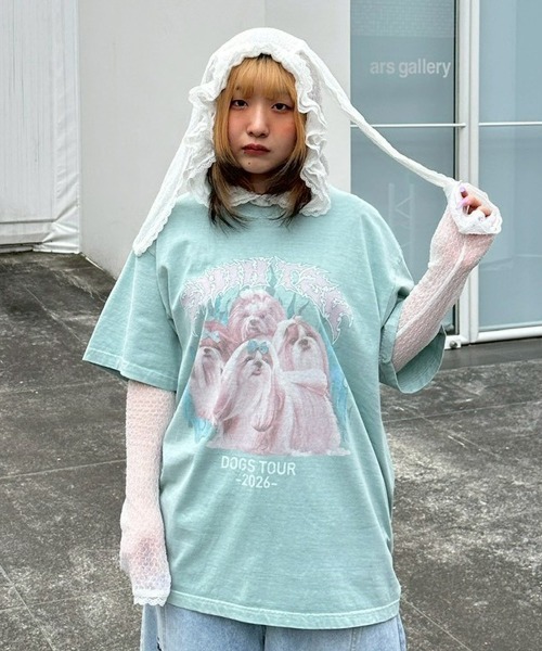Candy Stripper(キャンディストリッパー)の「SHIH TZU METAL Tシャツ(Tシャツ/カットソー・レディース・ブラック/ライトブルー/オフホワイト・FREE)」の11枚目の写真