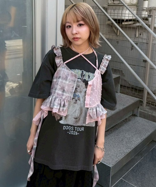 Candy Stripper(キャンディストリッパー)の「SHIH TZU METAL Tシャツ(Tシャツ/カットソー・レディース・ブラック/ライトブルー/オフホワイト・FREE)」の17枚目の写真