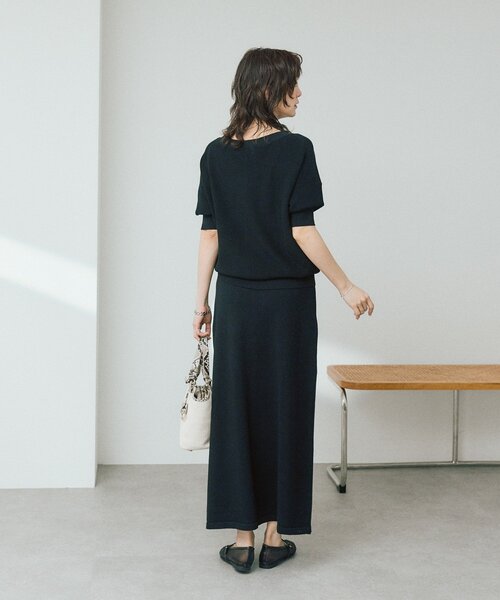 RIVE DROITE(リヴドロワ)の「【セットアップ可能】ギマコットン片畦Vネックニット(ニット/セーター・レディース・イエロー/ブラック/オフホワイト/モカ・FREE)」の20枚目の写真