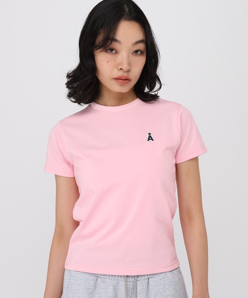 ALAND（エーランド）の「【UNISEX】ALAND／AロゴワッペンTシャツ（Tシャツ/カットソー・レディース・ブラック/ネイビー/グレー/ホワイト/ライトブルー/ピンク・LARGE/SMALL/MEDIUM）」の6枚目の写真