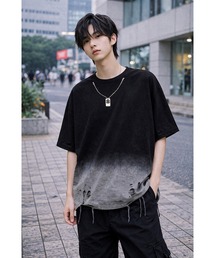 【Bls】 【ZM】【Bling Leads】ダメージ加工 ネックレスTEE