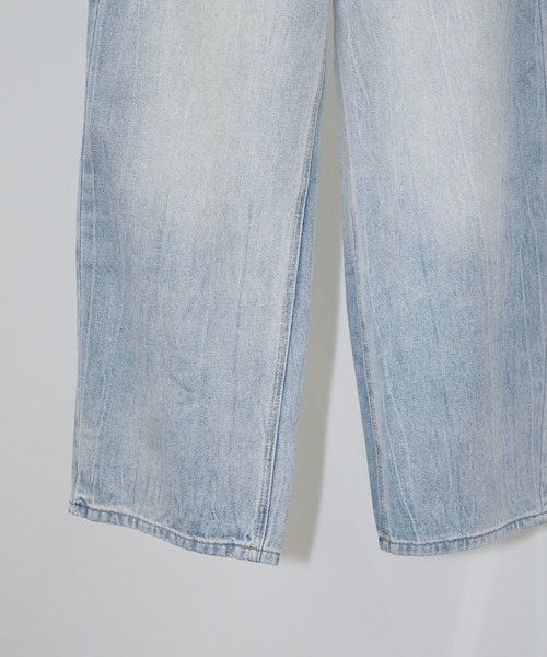 chuclla(チュクラ)の「オフセットウエストバギーデニム chw26s189(デニムパンツ・レディース・ライトブルー・S/M/L)」の12枚目の写真