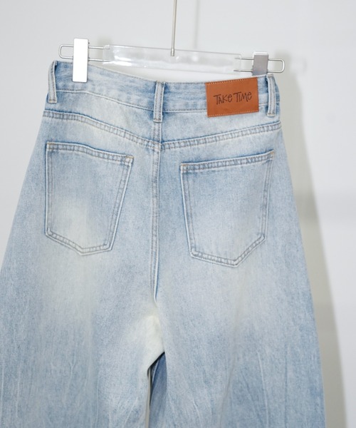 chuclla(チュクラ)の「オフセットウエストバギーデニム chw26s189(デニムパンツ・レディース・ライトブルー・S/M/L)」の13枚目の写真