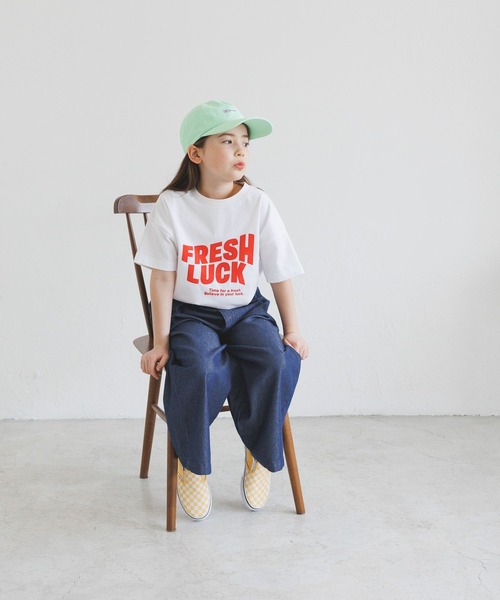 BAYFLOW（ベイフロー）の「[夏も穿ける柔らかデニム♪]ライトオンスワイドデニム(KIDS)（デニムパンツ・キッズ・ダークブルー/ライトブルー・110cm/120cm/130cm/140cm/150cm）」の20枚目の写真