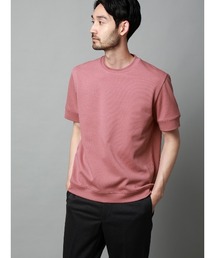 SUIT SQUARE | Tシャツ／半袖／ウォッシャブル／吸水速乾／UVカット／プレーティング鹿の子／無地(Tシャツ/カットソー)