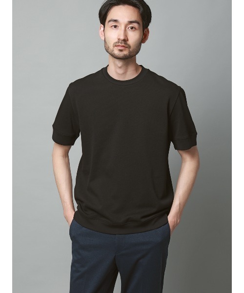 SUIT SQUARE（スーツスクエア）の「Tシャツ／半袖／ウォッシャブル／吸水速乾／UVカット／プレーティング鹿の子／無地（Tシャツ/カットソー・メンズ・ホワイト/ブラウン/ピンク/ブラック・S/M/L/LL）」の3枚目の写真