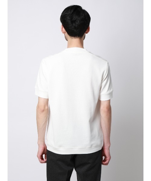 SUIT SQUARE（スーツスクエア）の「Tシャツ／半袖／ウォッシャブル／吸水速乾／UVカット／プレーティング鹿の子／無地（Tシャツ/カットソー・メンズ・ホワイト/ブラウン/ピンク/ブラック・S/M/L/LL）」の7枚目の写真