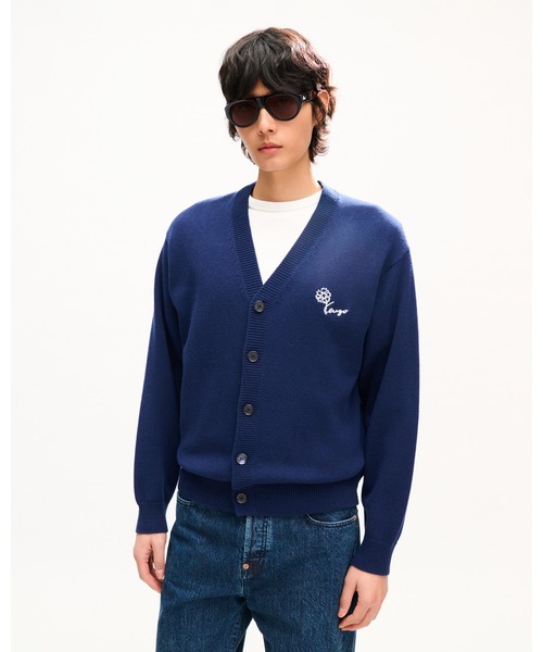 KENZO（ケンゾー）の「'KENZO Tulip' エンブロイダリー カーディガン ウール & コットン（カーディガン/ボレロ・メンズ・ブルー系その他・LARGE/MEDIUM/SMALL）」の4枚目の写真
