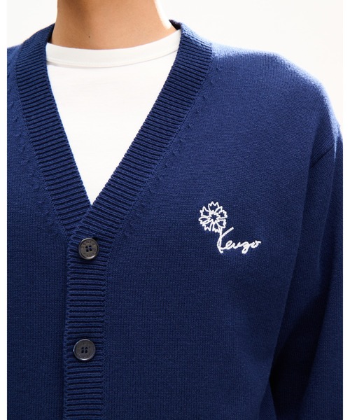 KENZO（ケンゾー）の「'KENZO Tulip' エンブロイダリー カーディガン ウール & コットン（カーディガン/ボレロ・メンズ・ブルー系その他・LARGE/MEDIUM/SMALL）」の5枚目の写真