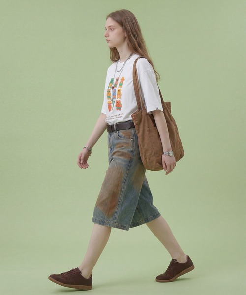 HOOK(フック)の「HOOK -original- ベアグミプリント ビッグシルエットTシャツ (SS)(Tシャツ/カットソー・メンズ・グレー/ホワイト/ブルー・L/XL/M)」の20枚目の写真