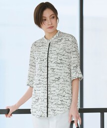 ICB | 【30th ANNIVERSARY】5cityプリント バンドカラーブラウス(シャツ/ブラウス)
