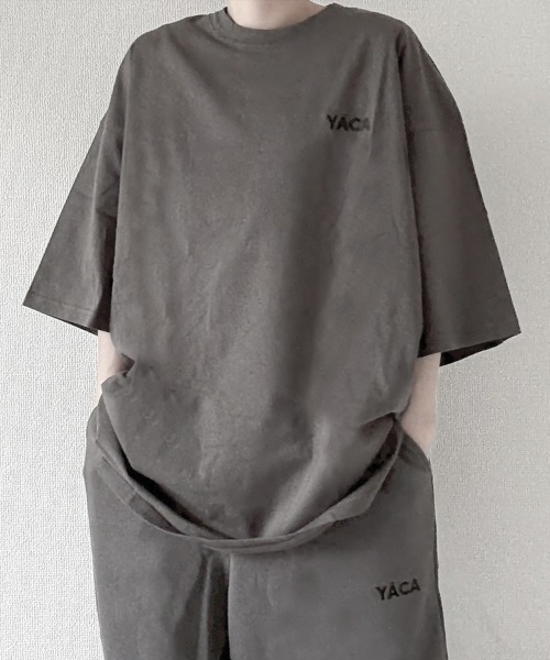 YACA（ヤーカ）の「Embroidery Logo T-shirt/エンブロイダリーロゴTシャツ【unisex item】（Tシャツ/カットソー・レディース・アッシュグレー/チャコールグレー/ブラック・1/2）」の18枚目の写真