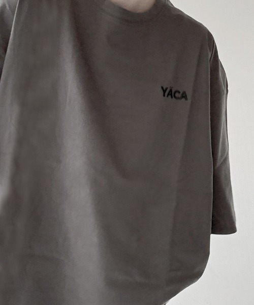 YACA（ヤーカ）の「Embroidery Logo T-shirt/エンブロイダリーロゴTシャツ【unisex item】（Tシャツ/カットソー・レディース・アッシュグレー/チャコールグレー/ブラック・1/2）」の20枚目の写真