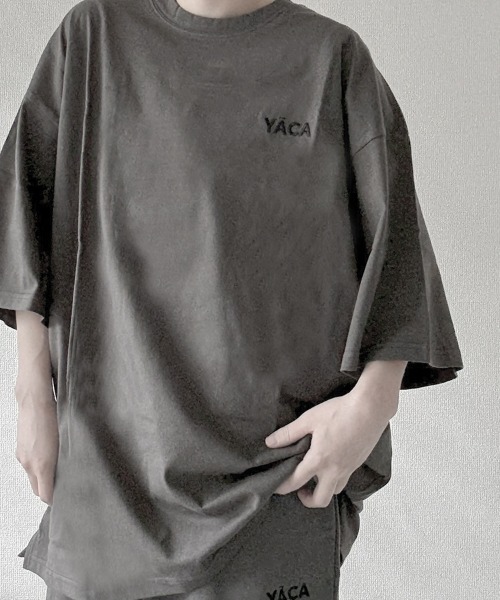 YACA(ヤーカ)の「Embroidery Logo T-shirt/エンブロイダリーロゴTシャツ【unisex item】(Tシャツ/カットソー・レディース・アッシュグレー/チャコールグレー/ブラック・1/2)」の22枚目の写真