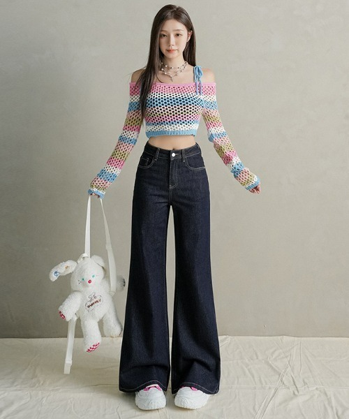 REBALANCE(リバランス)の「フレアデニムパンツ(デニムパンツ・レディース・C/B/A・X-LARGE/LARGE/MEDIUM)」の7枚目の写真