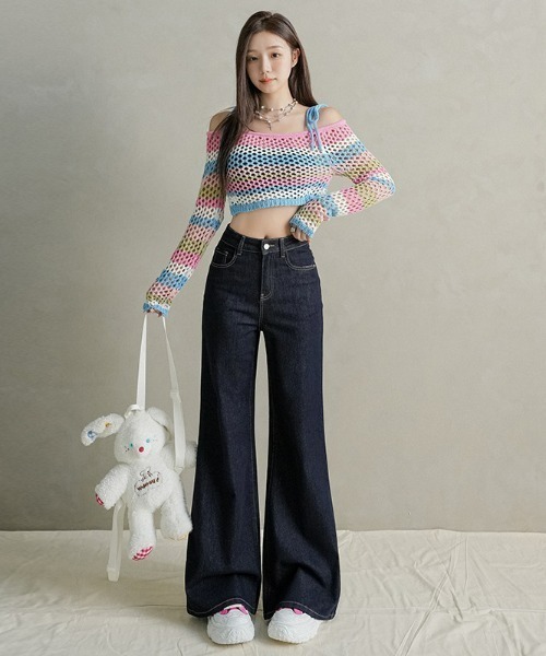 REBALANCE(リバランス)の「フレアデニムパンツ(デニムパンツ・レディース・C/B/A・X-LARGE/LARGE/MEDIUM)」の8枚目の写真