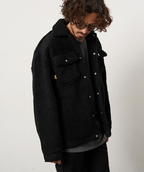 STUD MUFFIN(スタッドマフィン)の「mj11558- ムックボア ドリップハートサガラパッチワークGジャケット(624-09218)(その他アウター・メンズ・ブラック/ベージュ・2/3/4)」の19枚目の写真