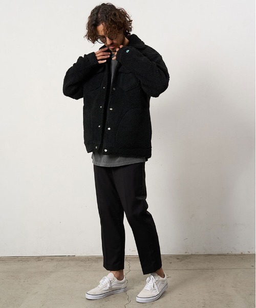 STUD MUFFIN(スタッドマフィン)の「mj11558- ムックボア ドリップハートサガラパッチワークGジャケット(624-09218)(その他アウター・メンズ・ブラック/ベージュ・2/3/4)」の21枚目の写真
