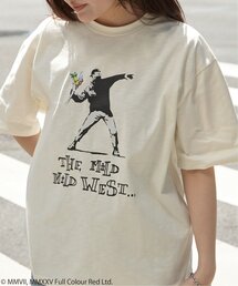 【接触冷感】Banksy バンクシー Love is in the Air プリントT