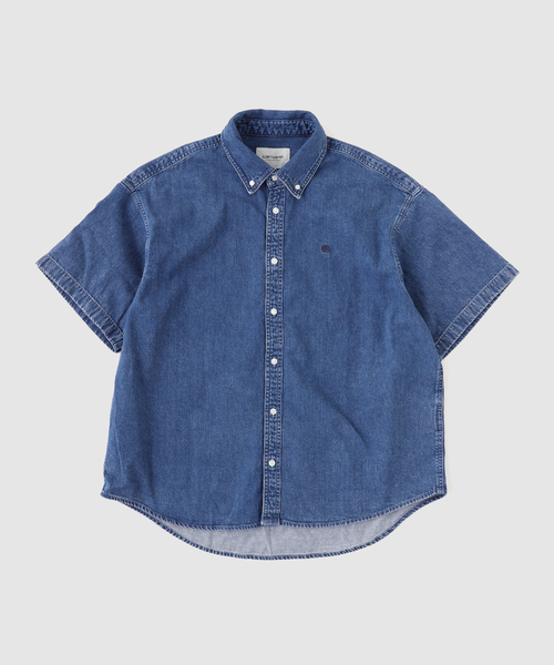Carhartt WIP(カーハートダブリューアイピー)の「CARHARTT WIP / カーハート ダブリューアイピー S/S LUCAS SHIRT(シャツ/ブラウス・メンズ・ブルー・LARGE/MEDIUM)」の1枚目の写真