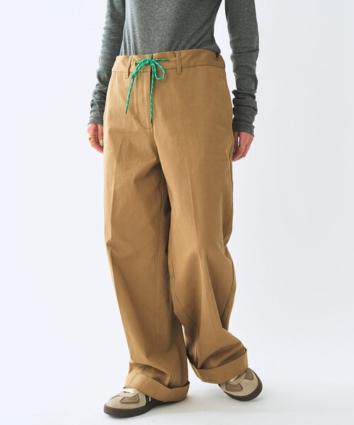 Whim Gazette（ウィムガゼット）の「＜WEB限定＞【Nuition】ドロストチノパンツ（チノパンツ・レディース・ベージュ/サンドベージュ・36/38）」の2枚目の写真