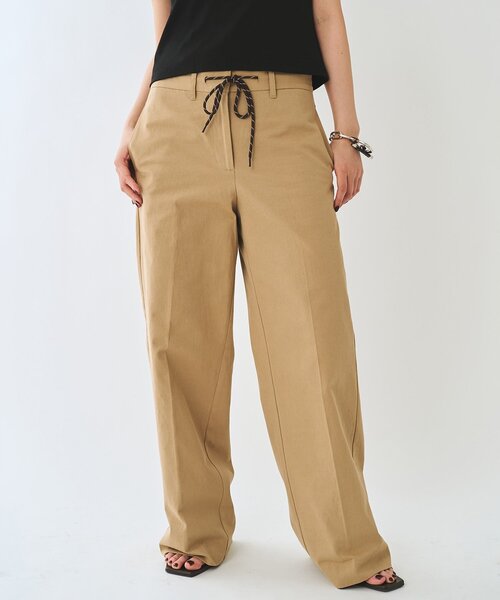 Whim Gazette（ウィムガゼット）の「＜WEB限定＞【Nuition】ドロストチノパンツ（チノパンツ・レディース・ベージュ/サンドベージュ・36/38）」の4枚目の写真