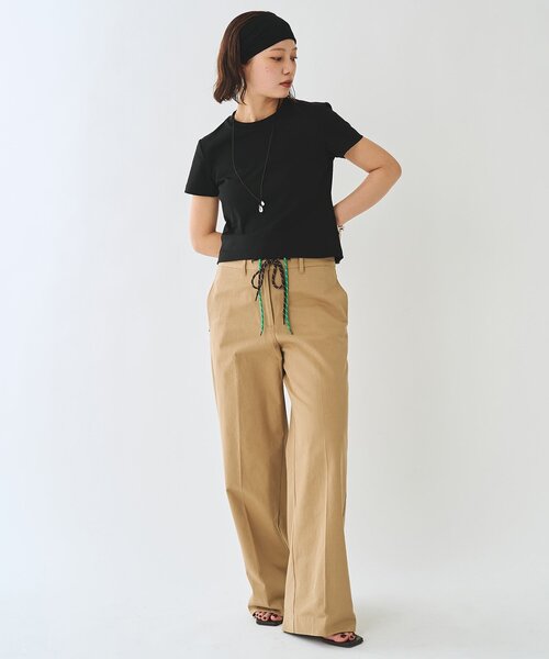 Whim Gazette（ウィムガゼット）の「＜WEB限定＞【Nuition】ドロストチノパンツ（チノパンツ・レディース・ベージュ/サンドベージュ・36/38）」の9枚目の写真