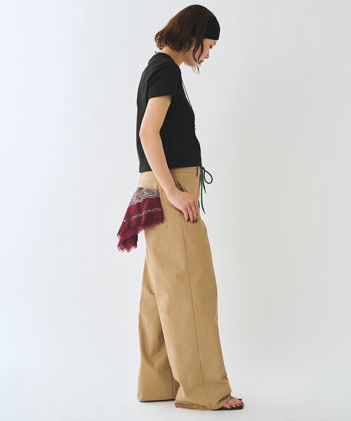 Whim Gazette（ウィムガゼット）の「＜WEB限定＞【Nuition】ドロストチノパンツ（チノパンツ・レディース・ベージュ/サンドベージュ・36/38）」の8枚目の写真