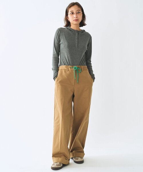 Whim Gazette（ウィムガゼット）の「＜WEB限定＞【Nuition】ドロストチノパンツ（チノパンツ・レディース・ベージュ/サンドベージュ・36/38）」の12枚目の写真