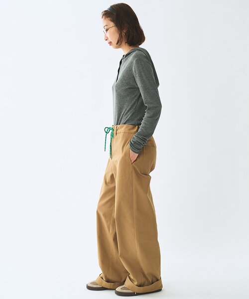 Whim Gazette（ウィムガゼット）の「＜WEB限定＞【Nuition】ドロストチノパンツ（チノパンツ・レディース・ベージュ/サンドベージュ・36/38）」の13枚目の写真