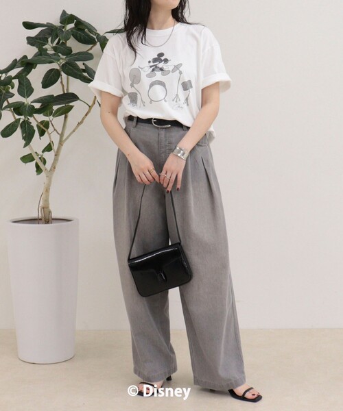 fredy emue(フレディエミュ)の「【GOOD ROCK SPEED/グッドロックスピード】MICKEYドラム半袖Tシャツ(Tシャツ/カットソー・レディース・チャコールグレー/オフホワイト・38)」の3枚目の写真